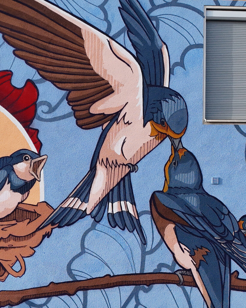 Detail des Murals Schwalben Nest von Bjoern von Schulz