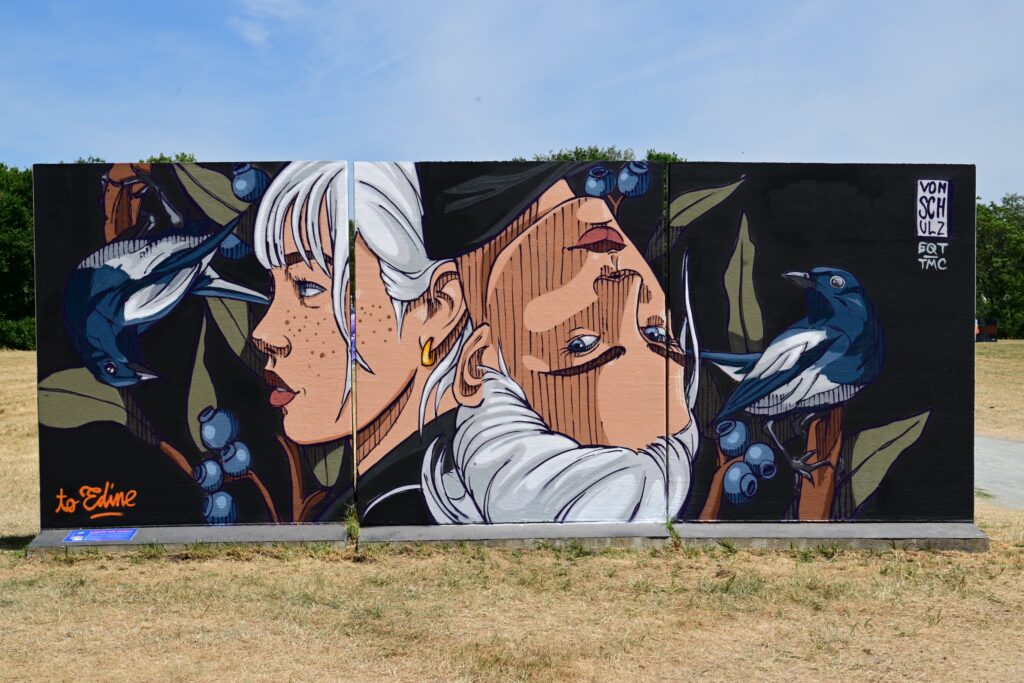 Mural von Bjoern von Schulz beim Plein Champ Festival in Le Mans