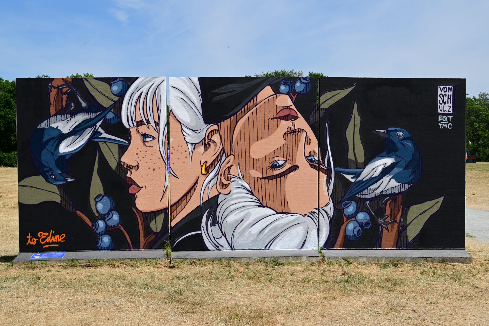 Mural von Bjoern von Schulz beim Plein Champ Festival in Le Mans