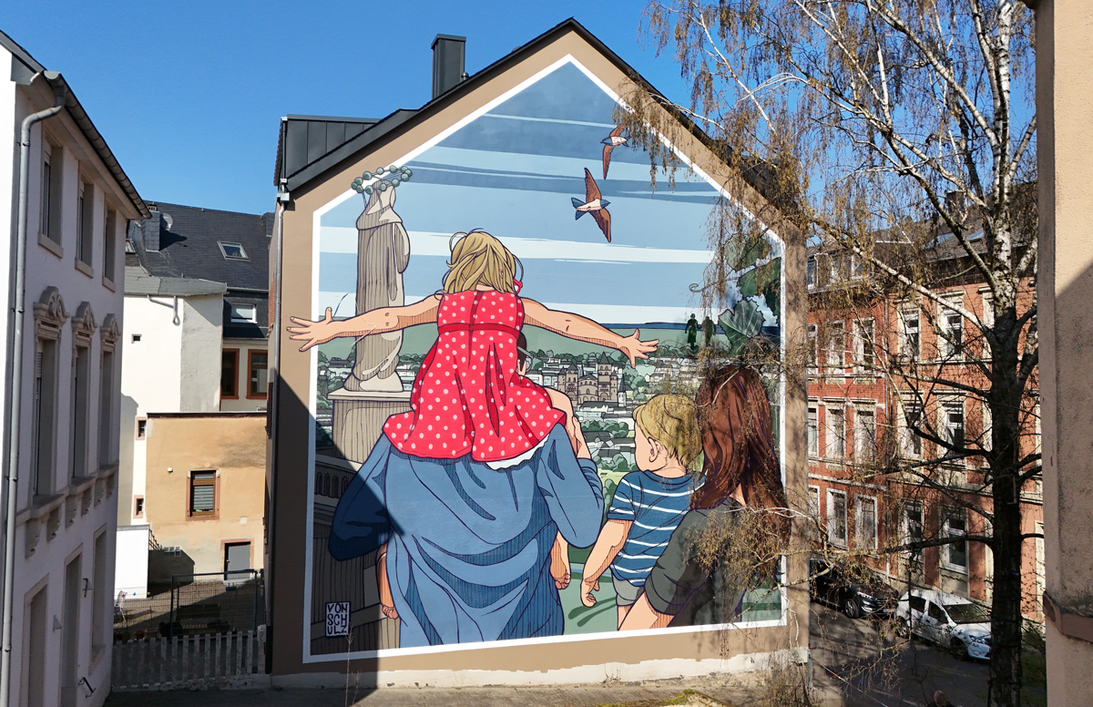 Family First – Mural von Bjoern von Schulz in Trier
