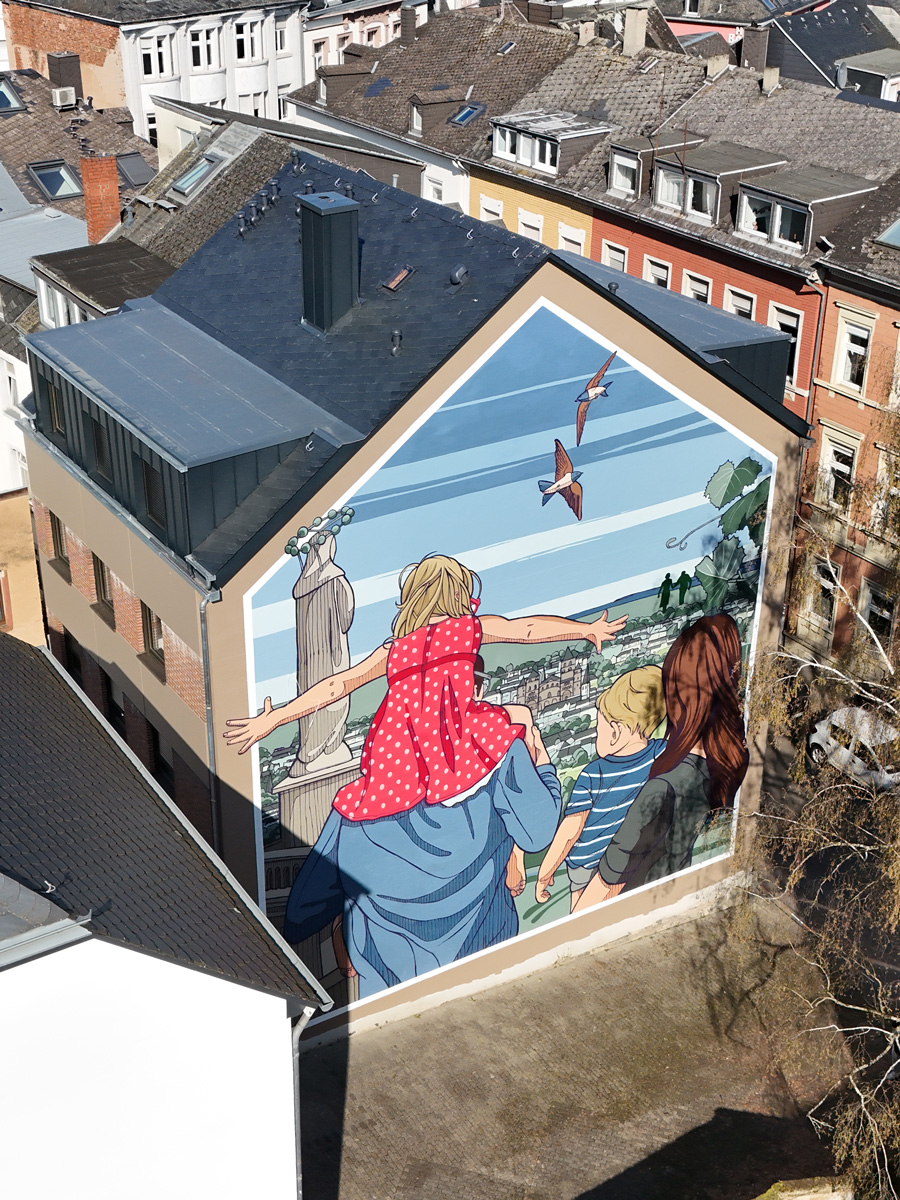 Mural Family First in Trier – Gesamtansicht