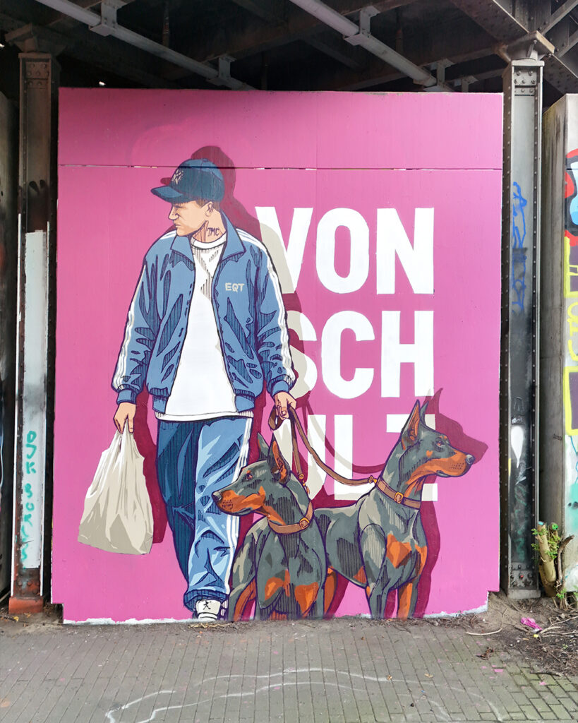 Take out the trash – Mural von Bjoern von Schulz in Münster