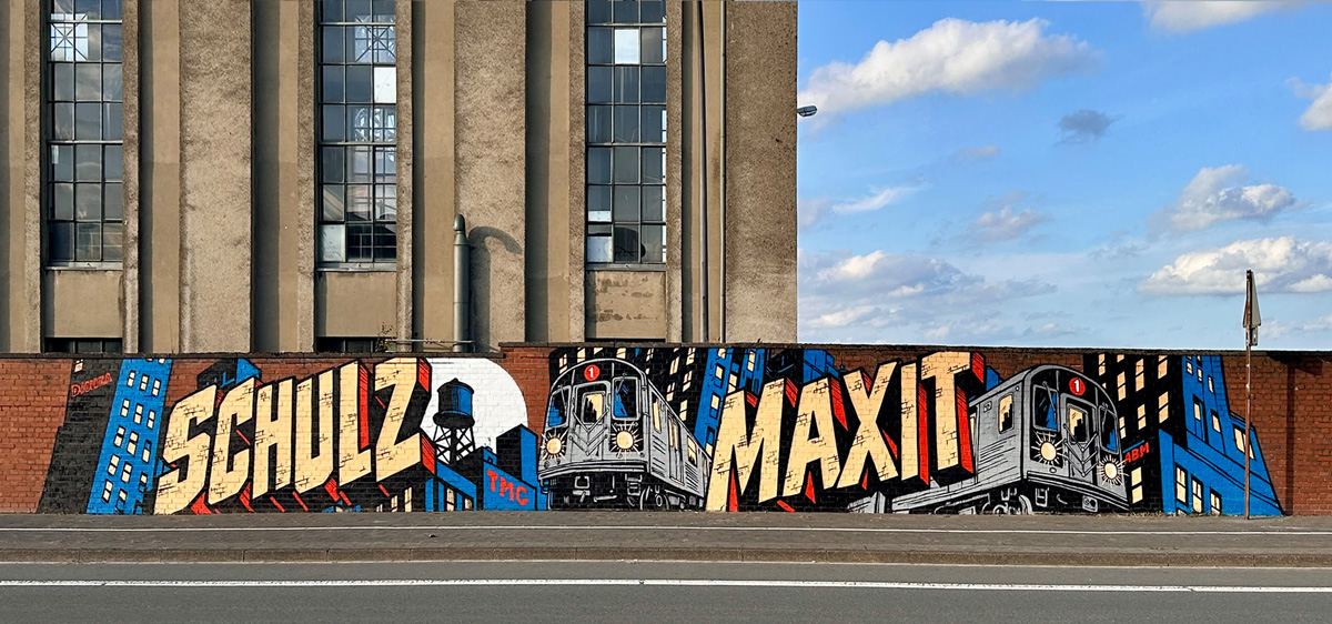 Kunst am Schacht – Mural von Bjoern von Schulz und Maxit in Ibbenbüren